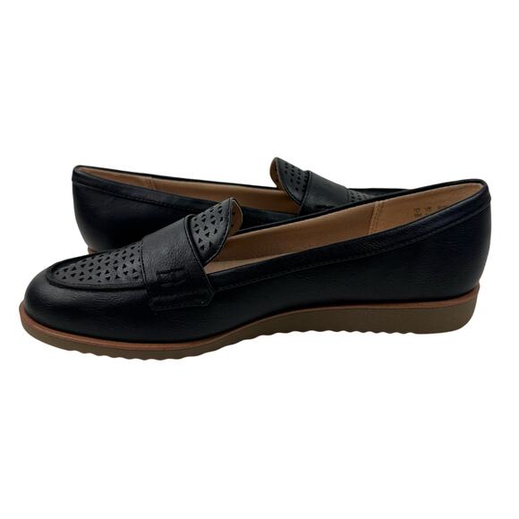 LIFE STRIDE ZEE 2 SLIP‎ ON LASER CUT FAUX LEATHER LOAFER IN BLACK NWOB SIZE 8M - Picture 7 of 13